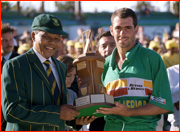 President Nelson Mandela and Hanse Cronje.