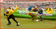 The mascot race during the Twenty20 Finals Day, 2007