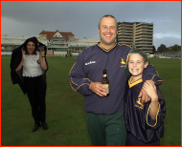 John Morris and son Tom, Trent Bridge, 2001