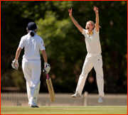 Australia's Ellyse Perry appeals, Ashes Test match v England, Sydney.