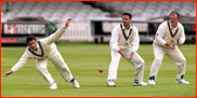 Slips Weekes & Gatting watch Ramprakash field