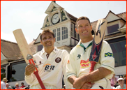 Mark Ramprakash & Graeme Hick. Both with 100 centurys