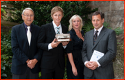 Joe Root, parents, grandfather & CWC award, 2012