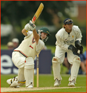 John Sadler bats against (his future county) Derbyshire