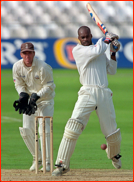 Chris Lewis bats against (his future county) Surrey