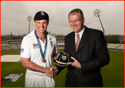 Norman Gascoigne & England captain Andrew Strauss