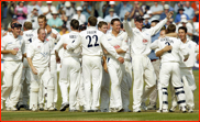 Sussex celebrate winning the first division, Hove, 2003