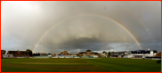 A rainbow over the County Ground, Taunton