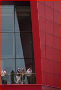 Spectators watching from The Point, Old Trafford