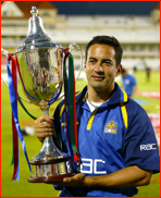 Adam Hollioake after winning the 2003 Twenty20 final