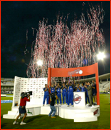 Celebrations after winning the Twenty20 final, 2003