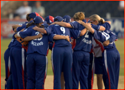 England huddle, Twenty20 v New Zealand at Hove.