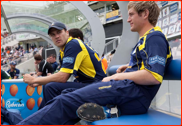 Waiting in the dugout during the 2010 T20 Finals