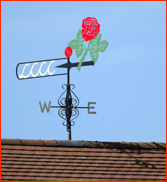 The Lancashire CCC weather vane at Old Trafford