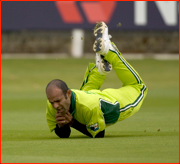 Rana Naved-ul-Hasan catches Kevin Pietersen.