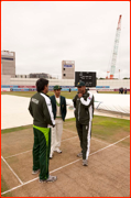 Tactical talk before Edgbaston Test.