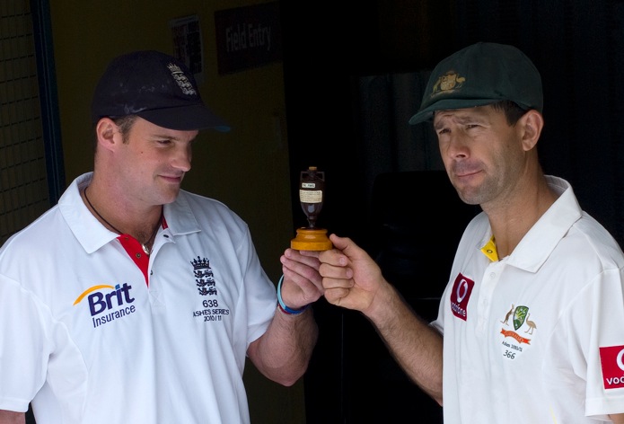 Captains Andrew Strauss & Ricky Ponting, Brisbane.