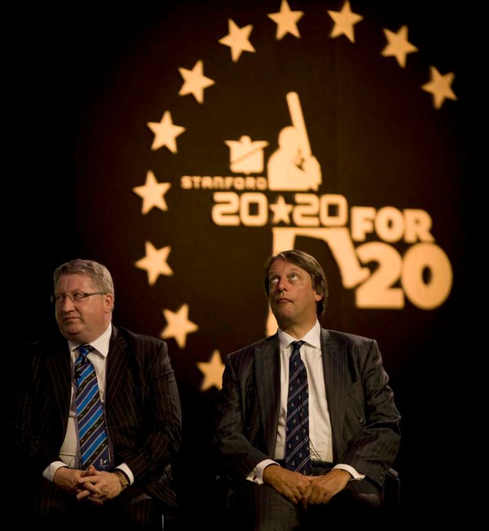 ECB's David Collier & Giles Clarke, Stanford 2020 launch, London.