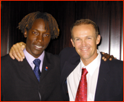 Henry Olonga & Andy Flower.