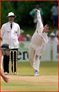 Paul Strang bowling.