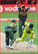 Beating Pakistan in the 1999 World Cup, Northampton, England.