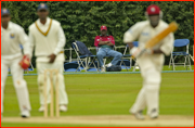 A West Indies supporter, Shenley, England.