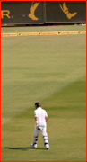 Ian Bell walks off, Perth.