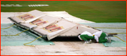 Pakistan players try to view wicket before Headingley Test.