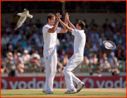 Chris Tremlett (left) & Steven Finn, Perth.