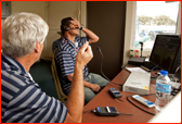 Alan Hurst teaches Aleem Dar the referral system, Trinidad.