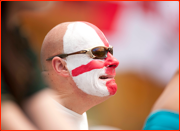 Tense England fan, Perth.