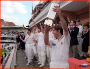 The last supporter trudges off after England are beaten in the Adelaide Test, Australia.