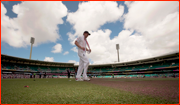 Paul Collingwood walks off after his last Test, Sydney.
