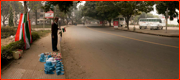 Empty street, Mohali Test Match.