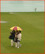 Match abandoned, Northampton, England.