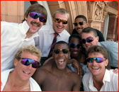 England players show off their new sunglasses, Lord's.